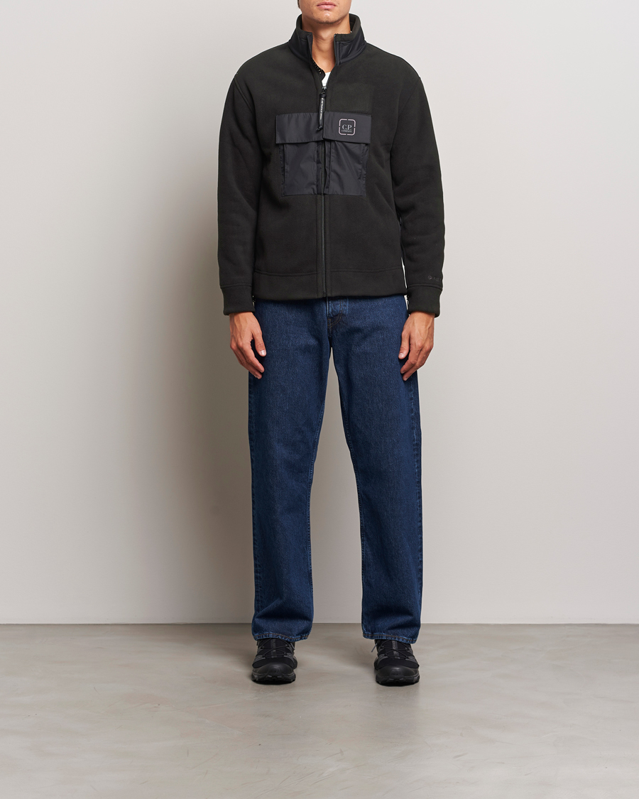 Uomini | Maglieria | C.P. Company | Metropolis Polar Fleece Pertex Zip Black