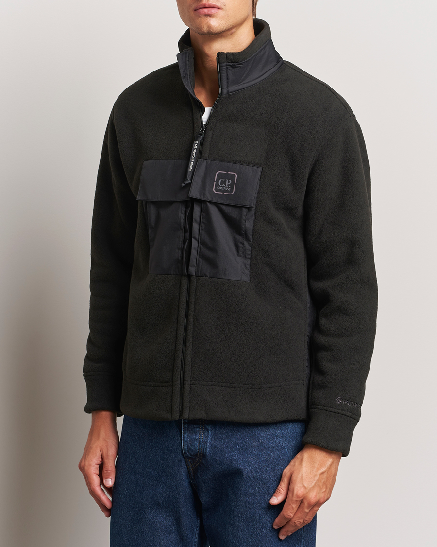 Uomini | Maglieria | C.P. Company | Metropolis Polar Fleece Pertex Zip Black