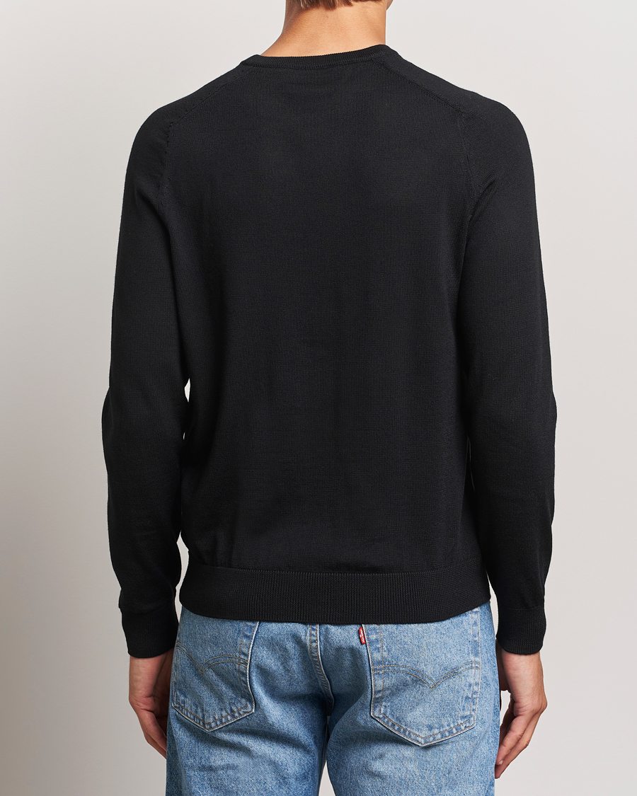 Uomini | Maglieria | Morris | Merino O-Neck Black