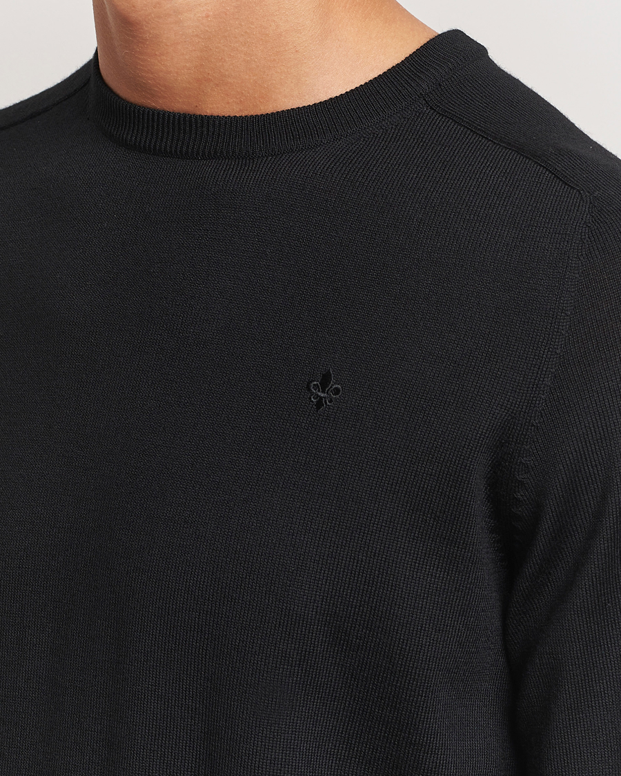 Uomini | Maglieria | Morris | Merino O-Neck Black