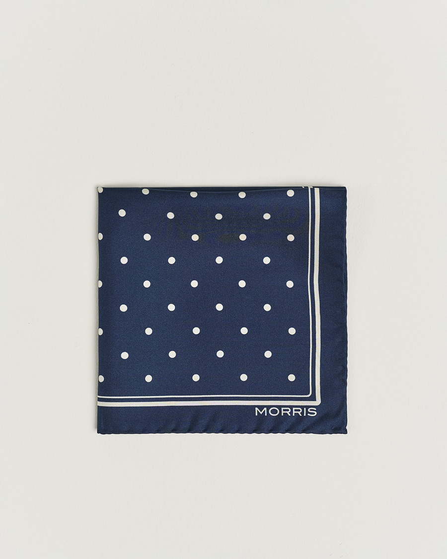 Uomini | Fazzoletti da taschino | Morris | Dot Pocket Square Navy