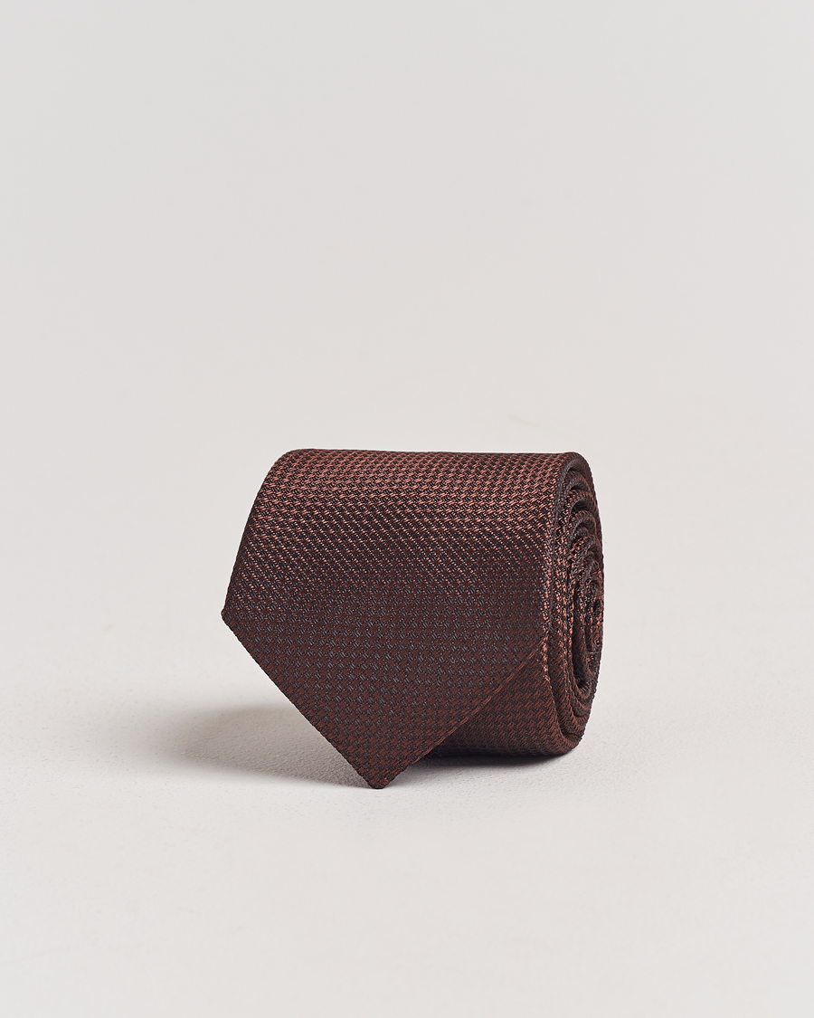 Uomini | Cravatte | Morris | Structure Tie Brown