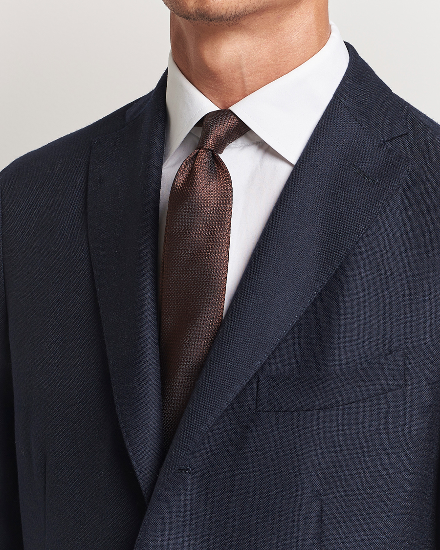 Uomini | Cravatte | Morris | Structure Tie Brown