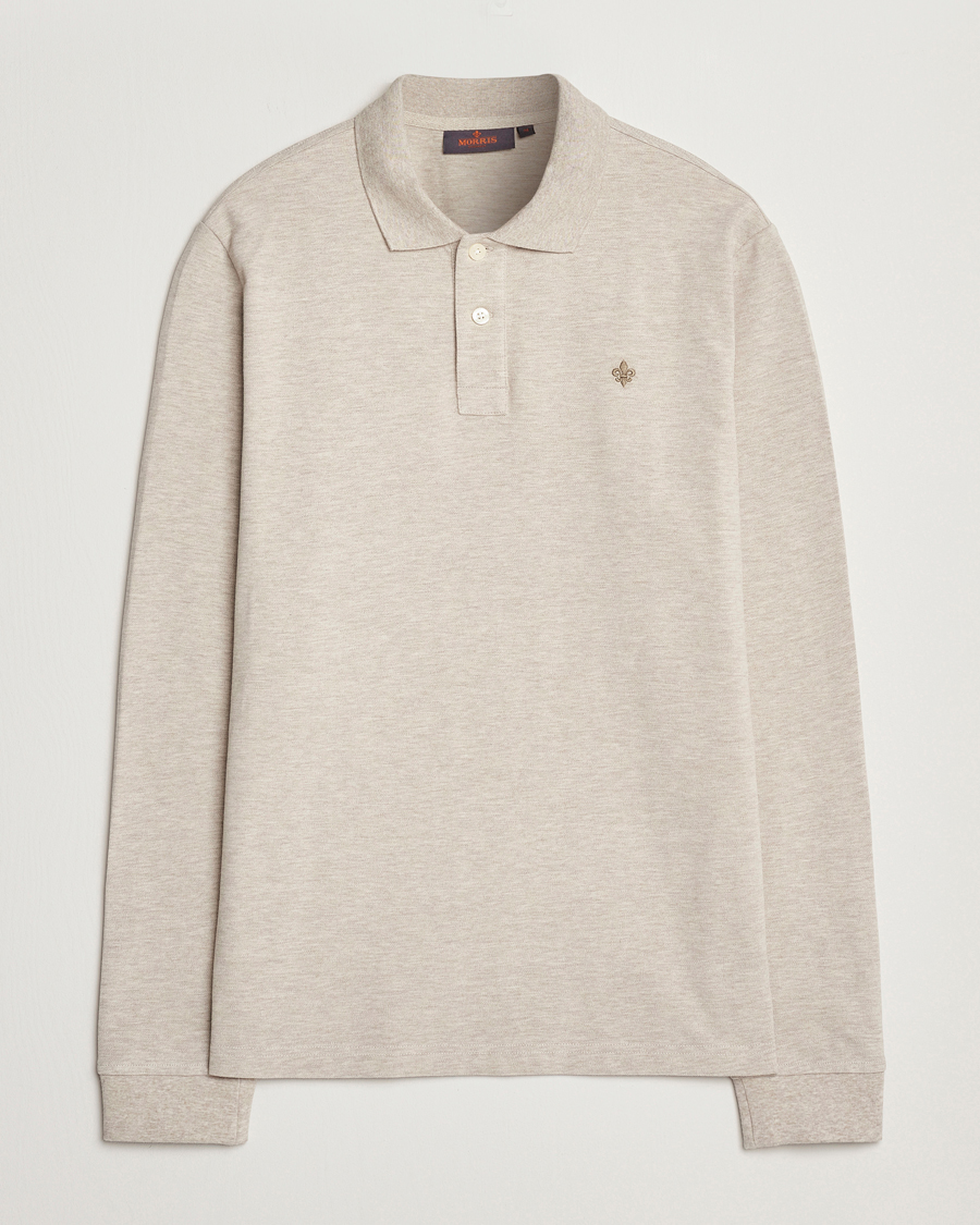 Uomini | Maglieria | Morris | Camden Long Sleeve Polo Khaki