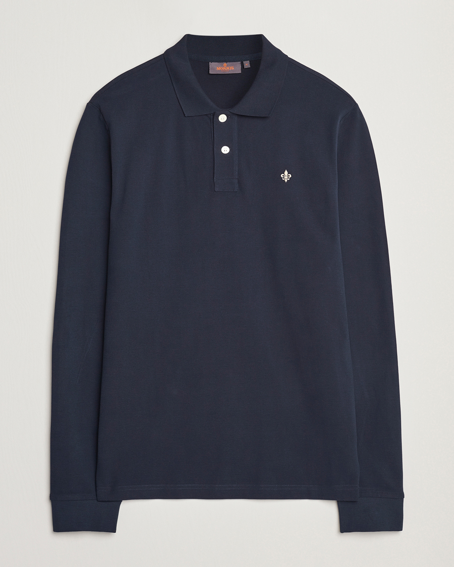 Uomini | Maglieria | Morris | Camden Long Sleeve Polo Blue