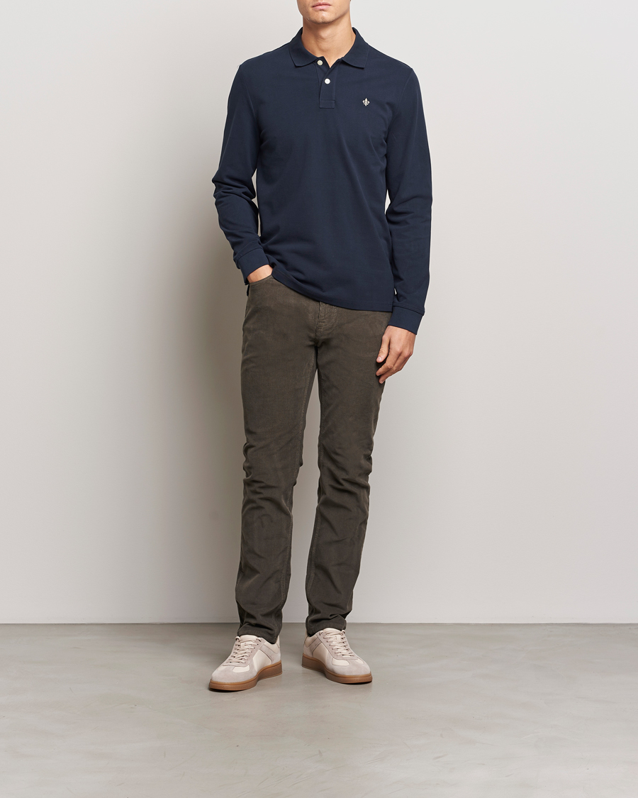 Uomini | Maglieria | Morris | Camden Long Sleeve Polo Blue