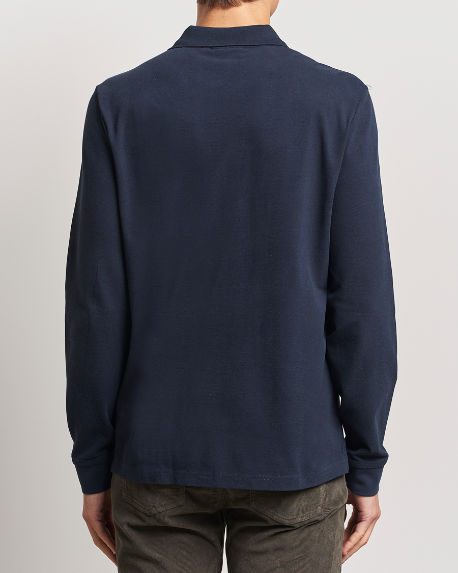 Uomini | Maglieria | Morris | Camden Long Sleeve Polo Blue