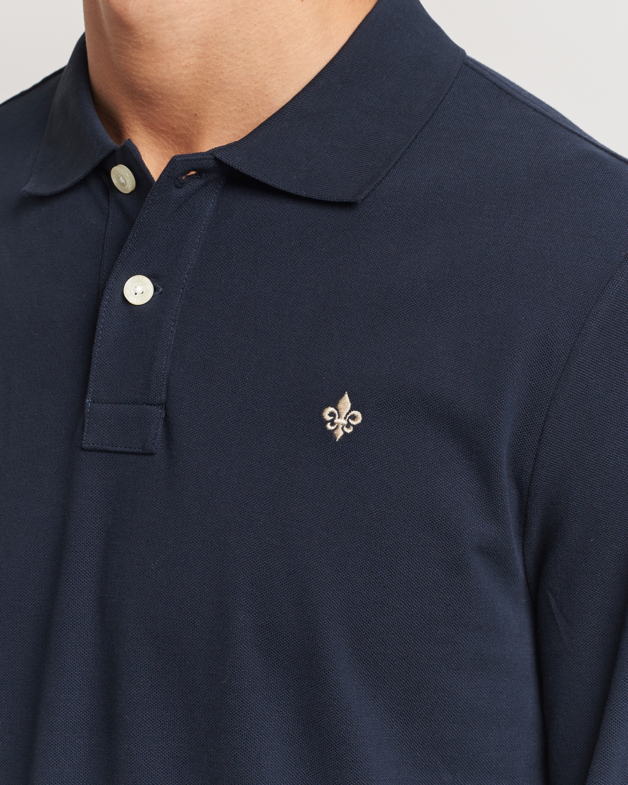 Uomini | Maglieria | Morris | Camden Long Sleeve Polo Blue