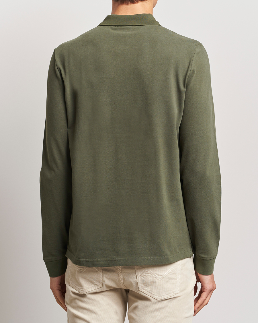 Uomini | Maglieria | Morris | Camden Long Sleeve Polo Olive