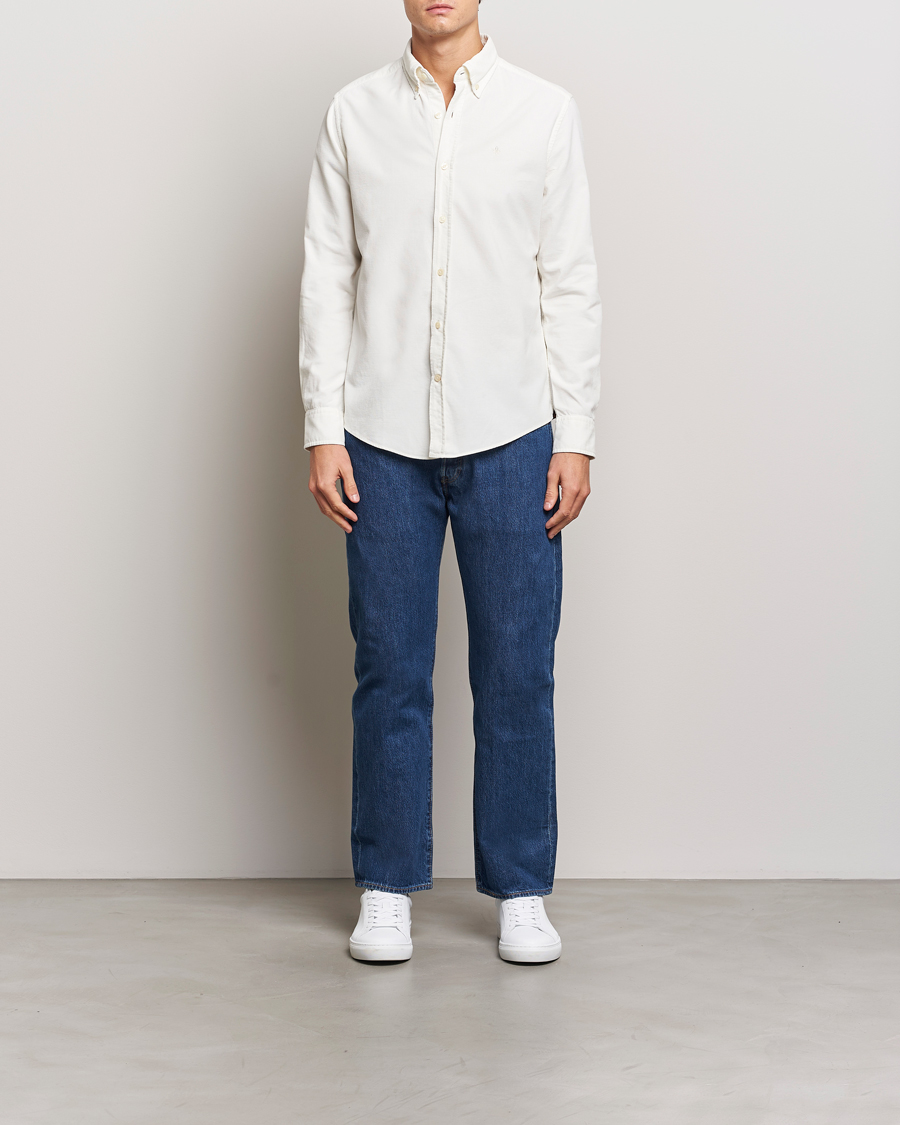 Uomini | Camicie | Morris | Douglas Corduroy Shirt Off White