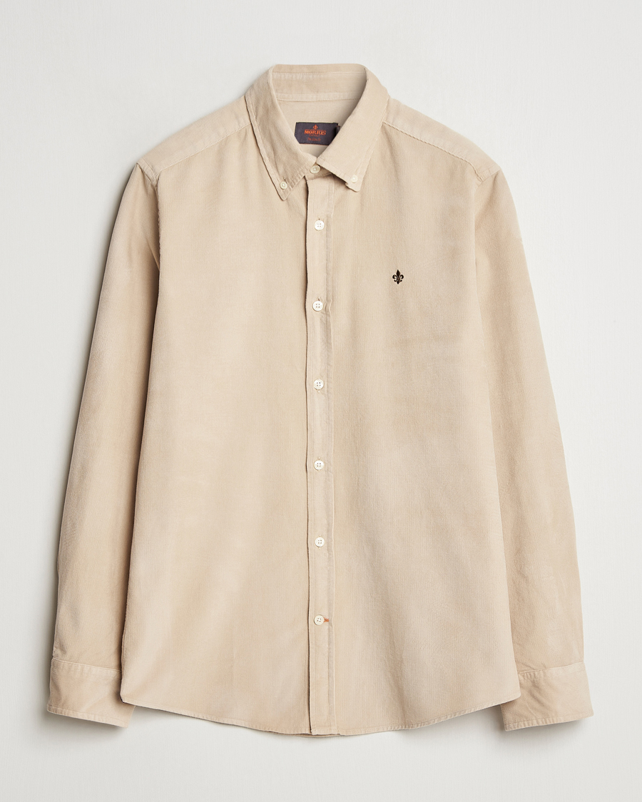 Uomini | Camicie | Morris | Douglas Corduroy Shirt Khaki