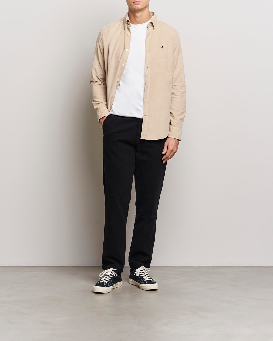 Uomini | Camicie | Morris | Douglas Corduroy Shirt Khaki