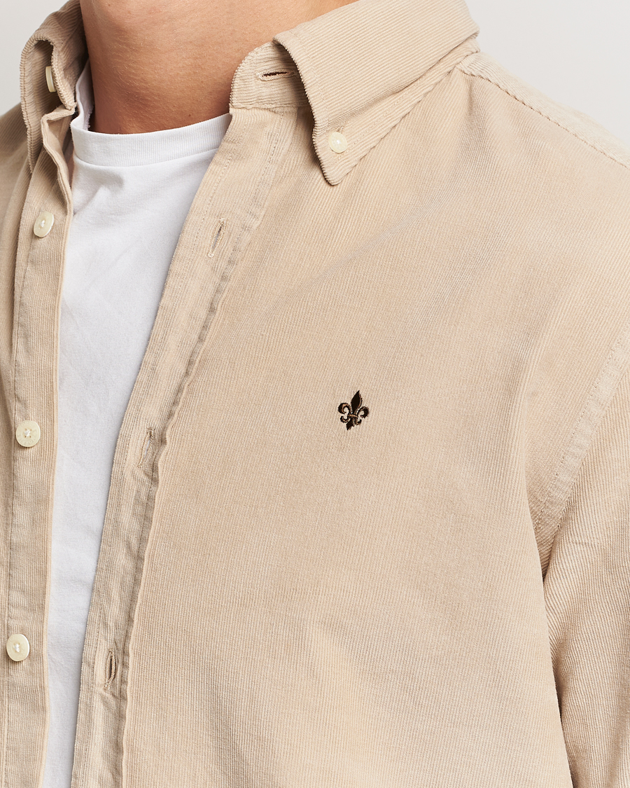 Uomini | Camicie | Morris | Douglas Corduroy Shirt Khaki