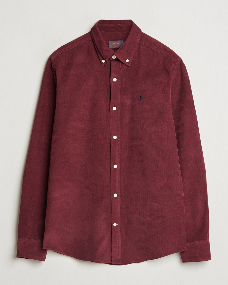 Uomini | Camicie | Morris | Douglas Corduroy Shirt Wine Red