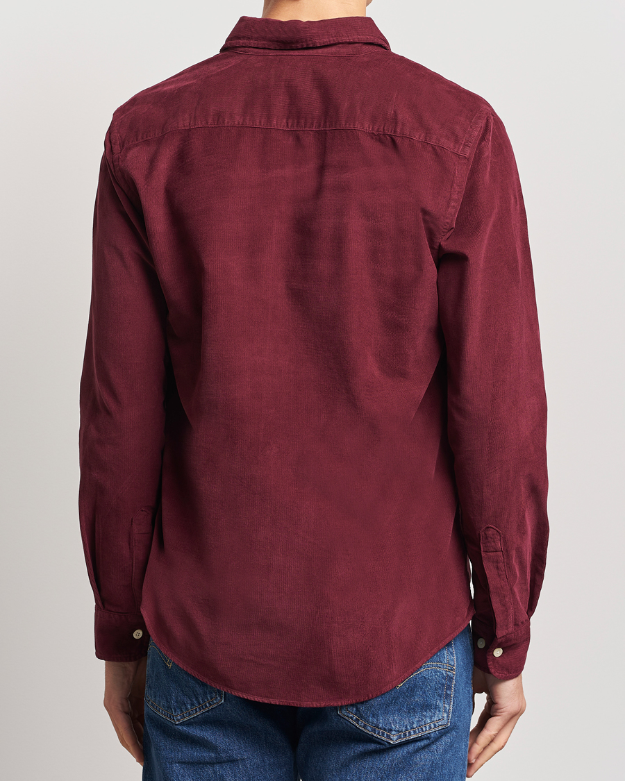 Uomini | Camicie | Morris | Douglas Corduroy Shirt Wine Red