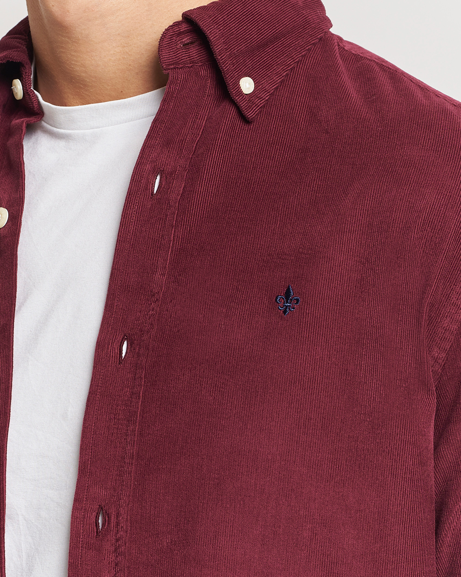Uomini | Camicie | Morris | Douglas Corduroy Shirt Wine Red