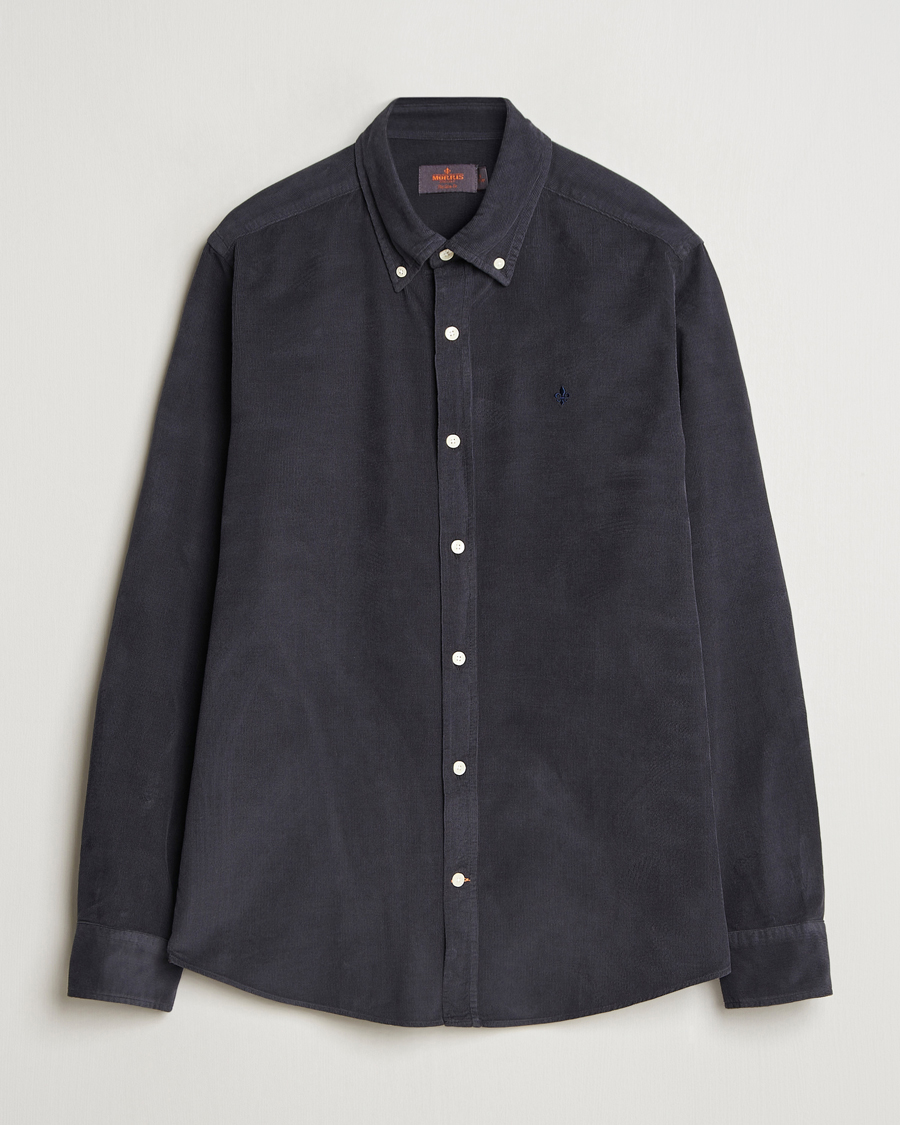 Uomini | Camicie | Morris | Douglas Corduroy Shirt Navy