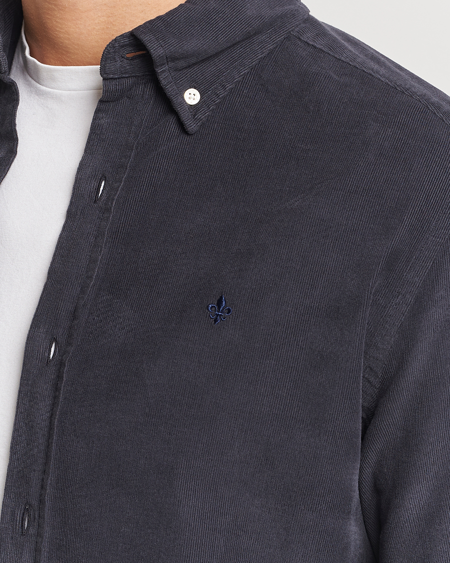 Uomini | Camicie | Morris | Douglas Corduroy Shirt Navy