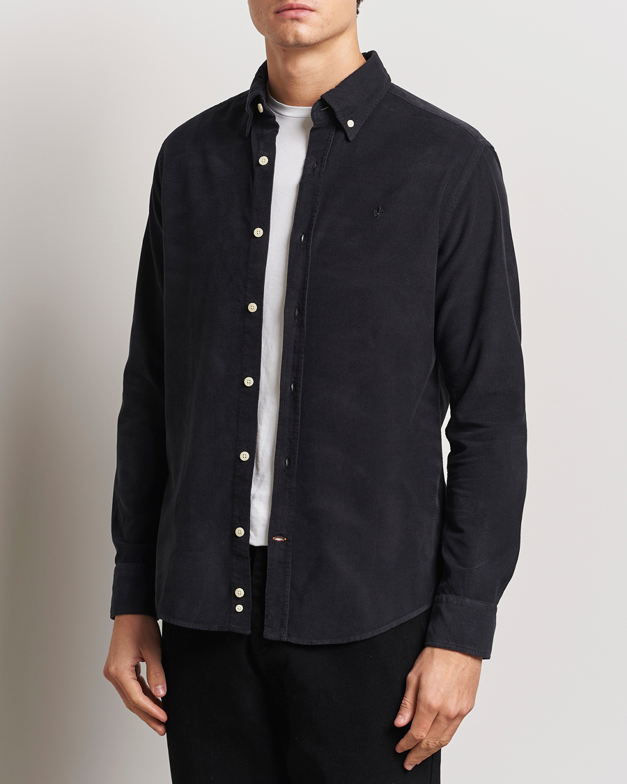 Uomini | Camicie | Morris | Douglas Corduroy Shirt Grey