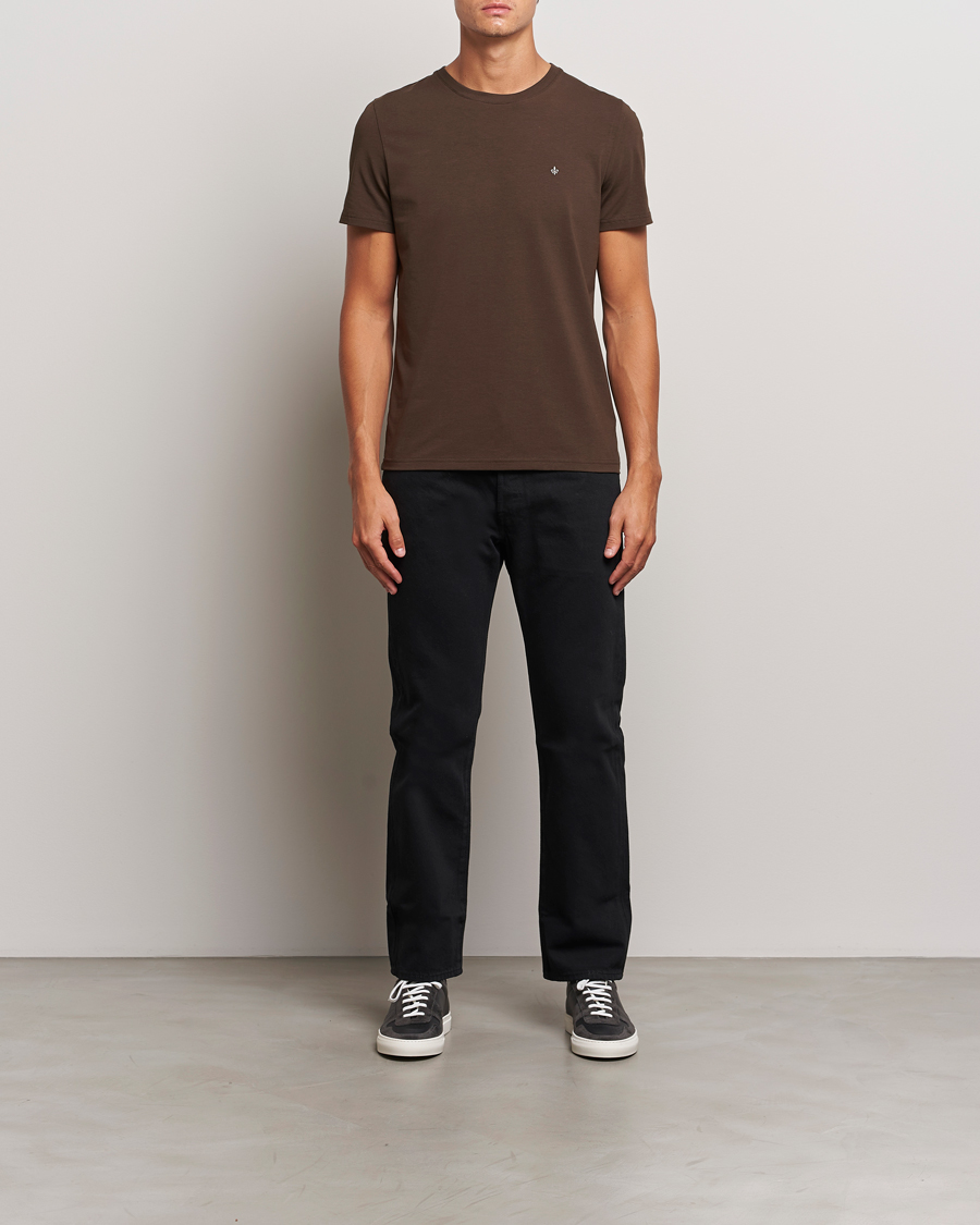Uomini | T-shirt | Morris | James Crew Neck Tee Brown