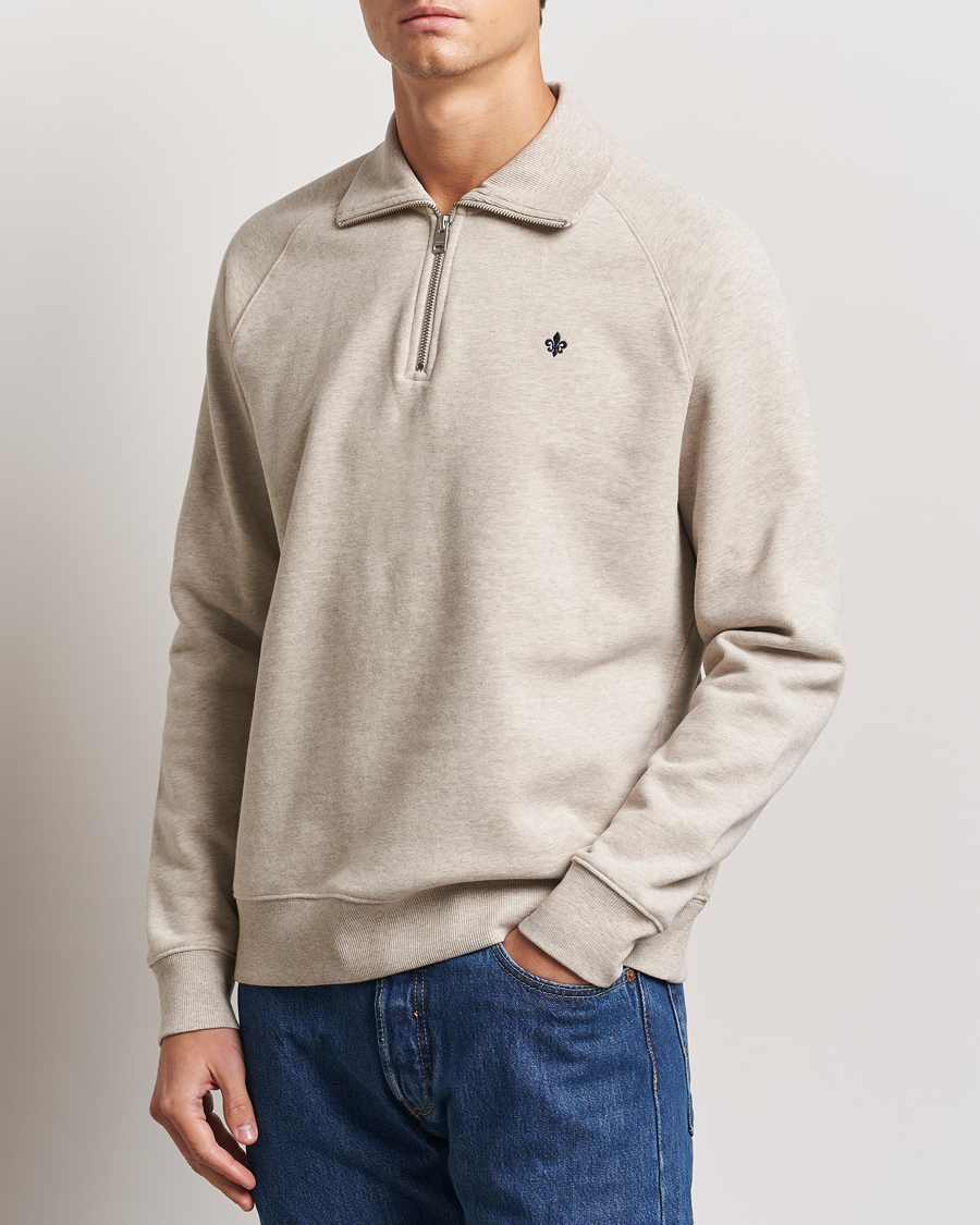 Uomini | Maglieria | Morris | Maryon Half Zip Sweatshirt Khaki