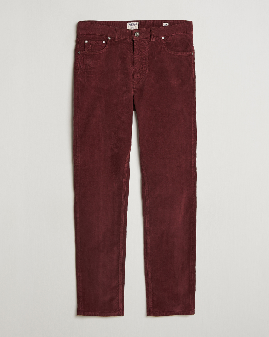 Uomini | Pantaloni | Morris | James Corduroy 5-Pocket Pant Wine Red