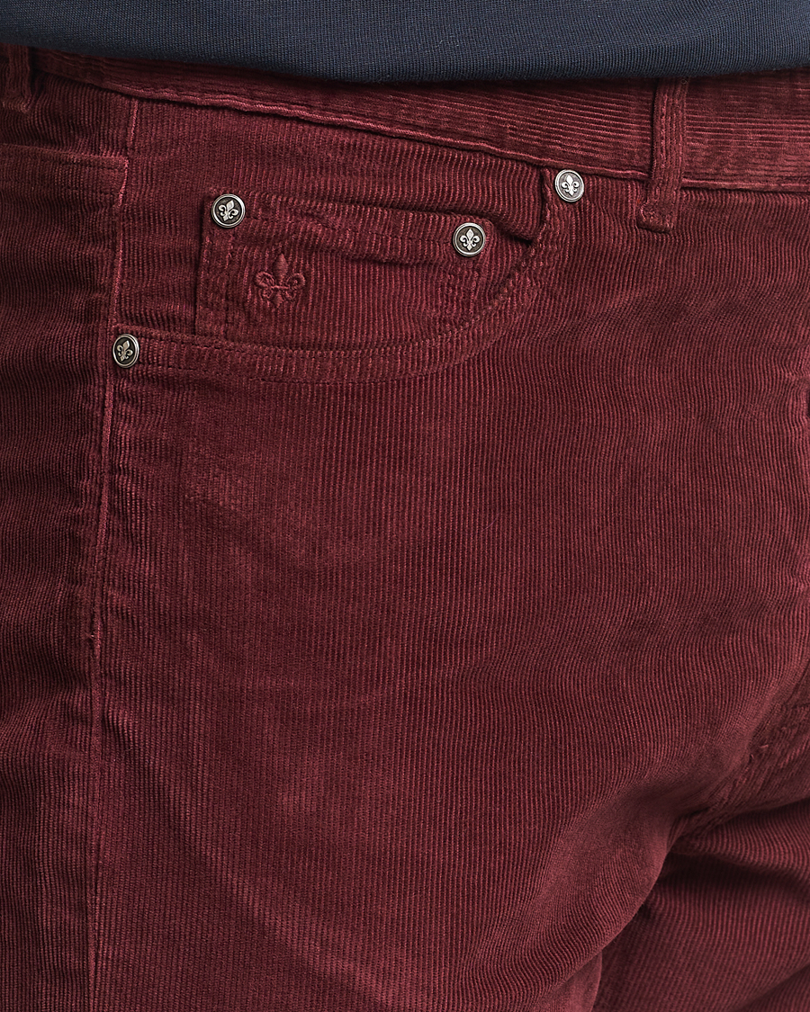 Uomini | Pantaloni | Morris | James Corduroy 5-Pocket Pant Wine Red
