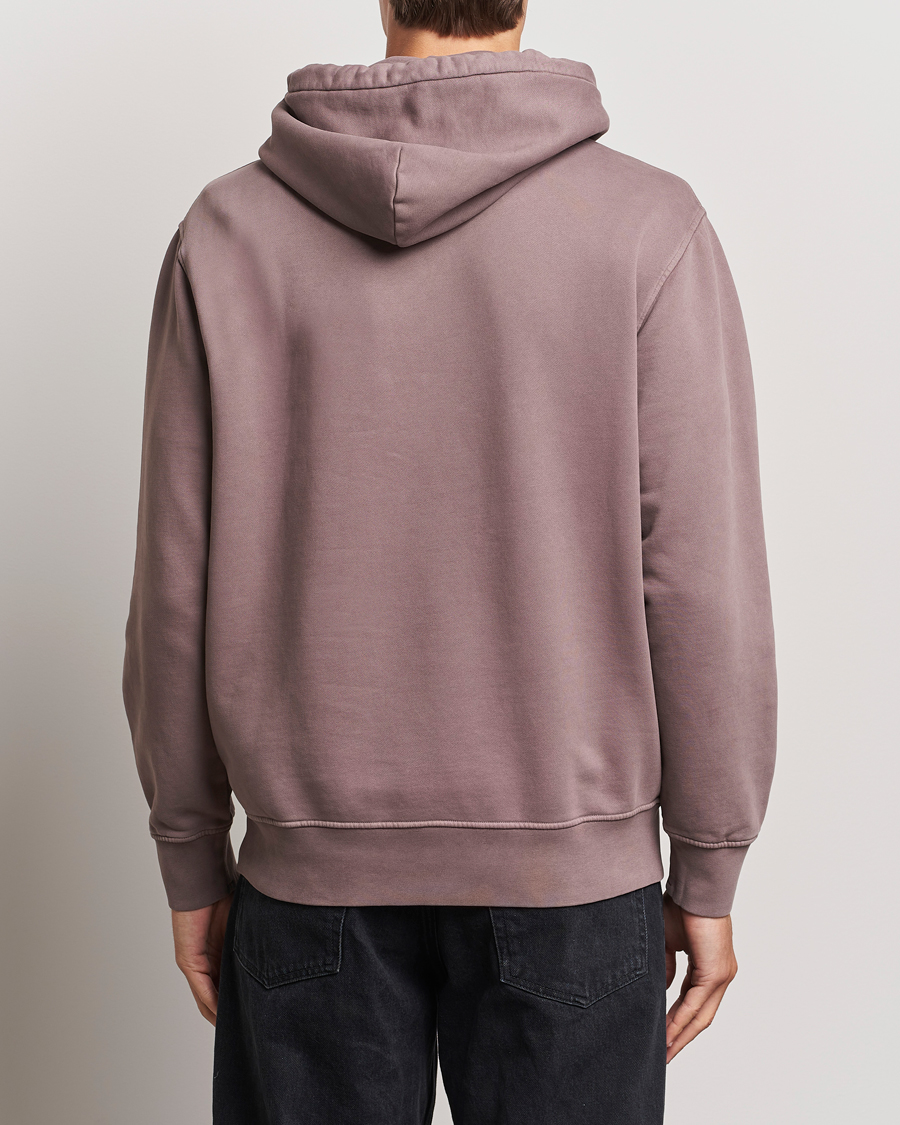 Uomini | Maglieria | C.P. Company | Brushed Emerized Fleece Hood Sweatshirt Washed Purple