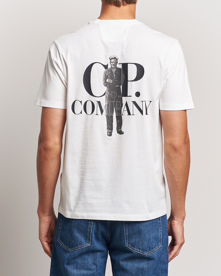 Uomini | T-shirt | C.P. Company | Jersey Back Logo T-Shirt White