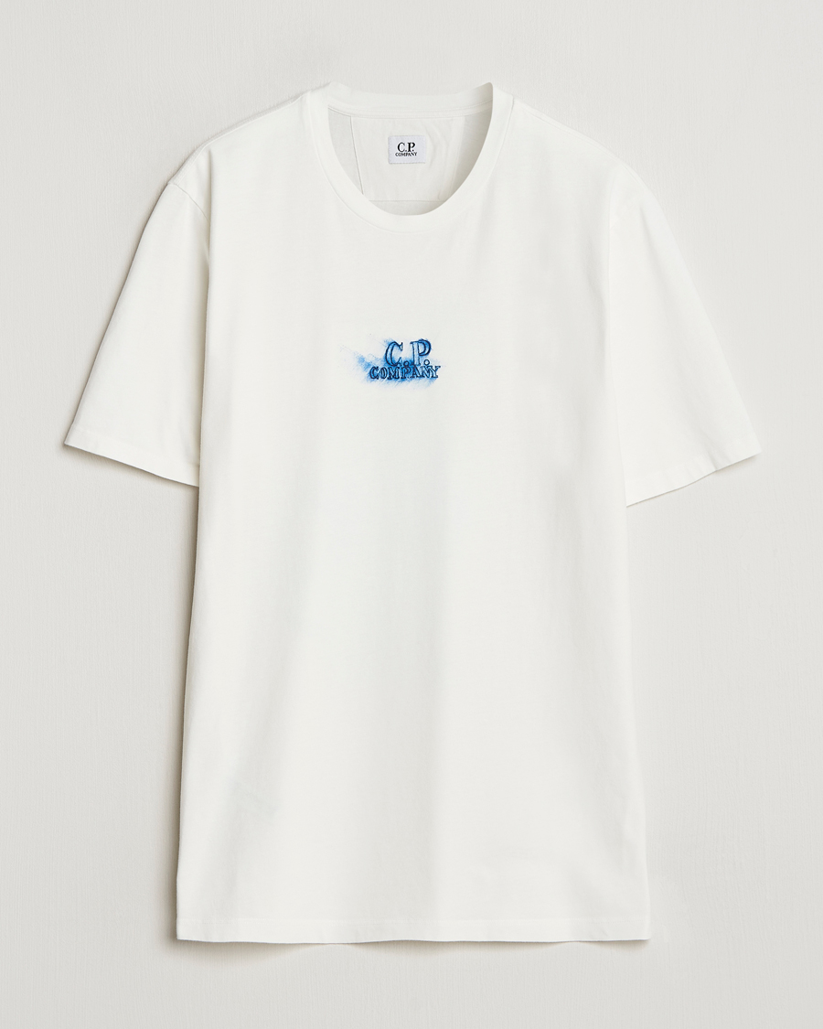 Uomini | T-shirt | C.P. Company | Hand Printed Jersey T-Shirt White