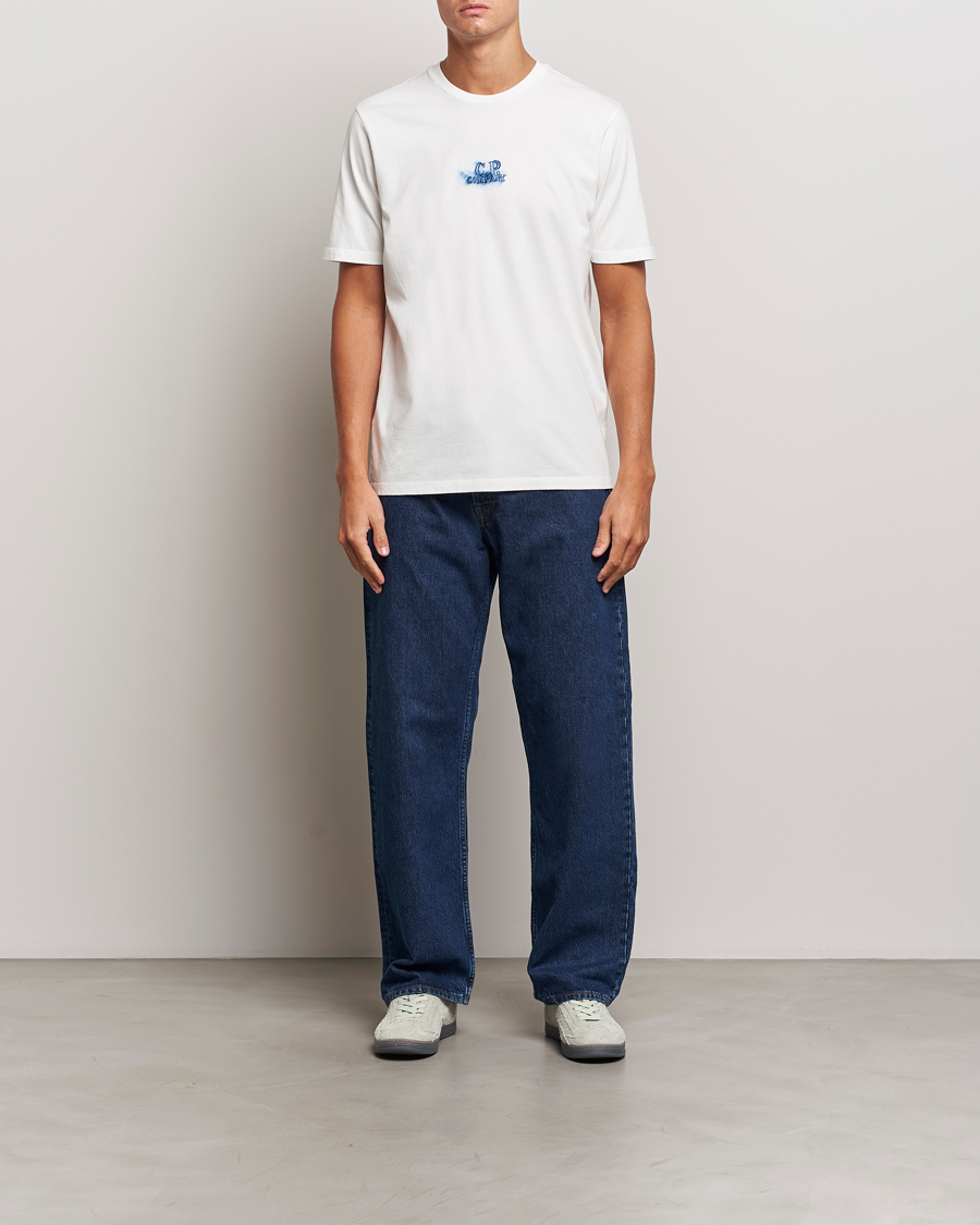 Uomini | T-shirt | C.P. Company | Hand Printed Jersey T-Shirt White
