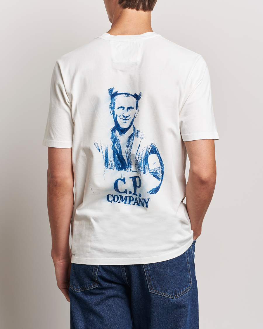 Uomini | T-shirt | C.P. Company | Hand Printed Jersey T-Shirt White