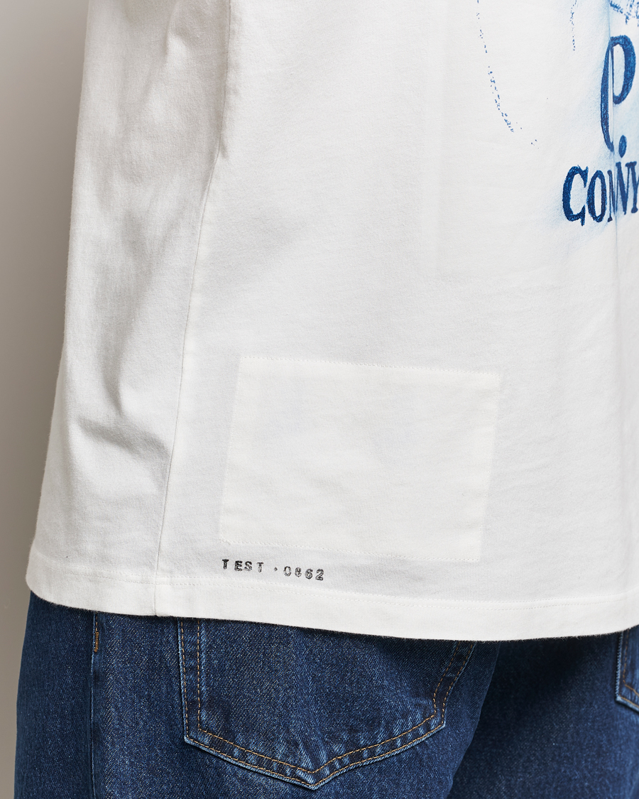 Uomini | T-shirt | C.P. Company | Hand Printed Jersey T-Shirt White