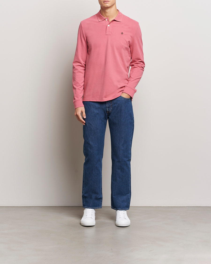 Uomini | Maglieria | Morris | Camden Long Sleeve Polo Pink
