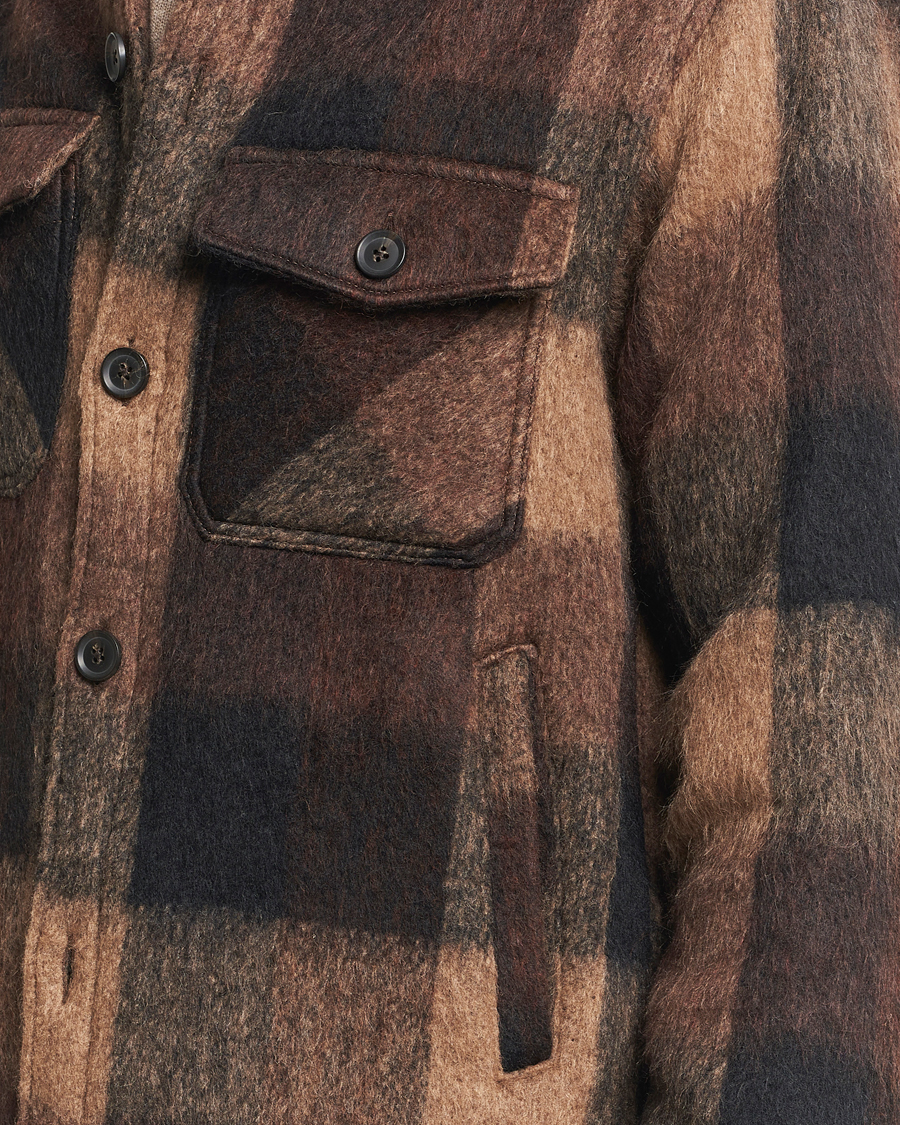 Uomini | Giacche | Oscar Jacobson | Maverick Checked Shirt Jacket Brown