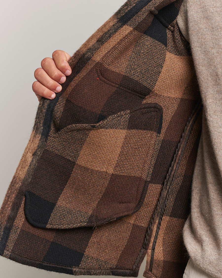 Uomini | Giacche | Oscar Jacobson | Maverick Checked Shirt Jacket Brown