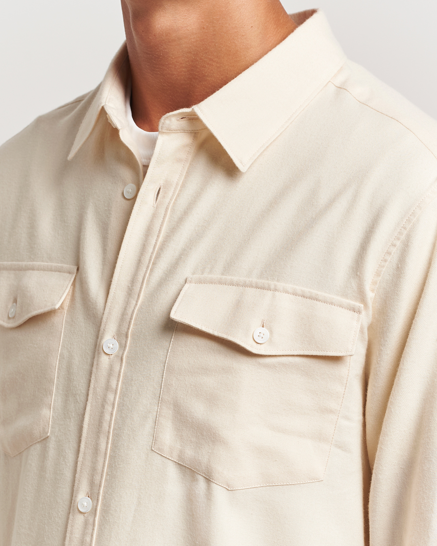 Uomini | Camicie | FRAME | Double Pocket Wool Blend Shirt Off White