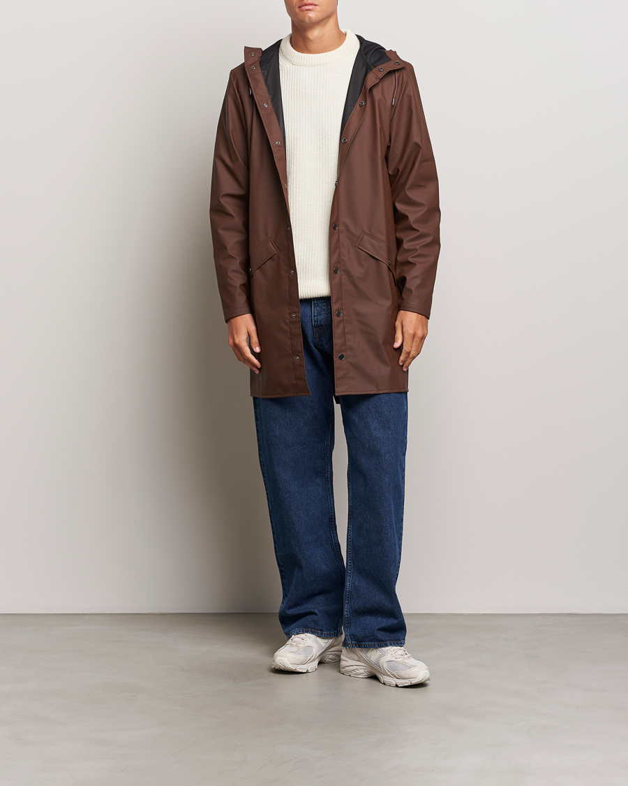 Uomini | Giacche | RAINS | Long Jacket Frame Brown