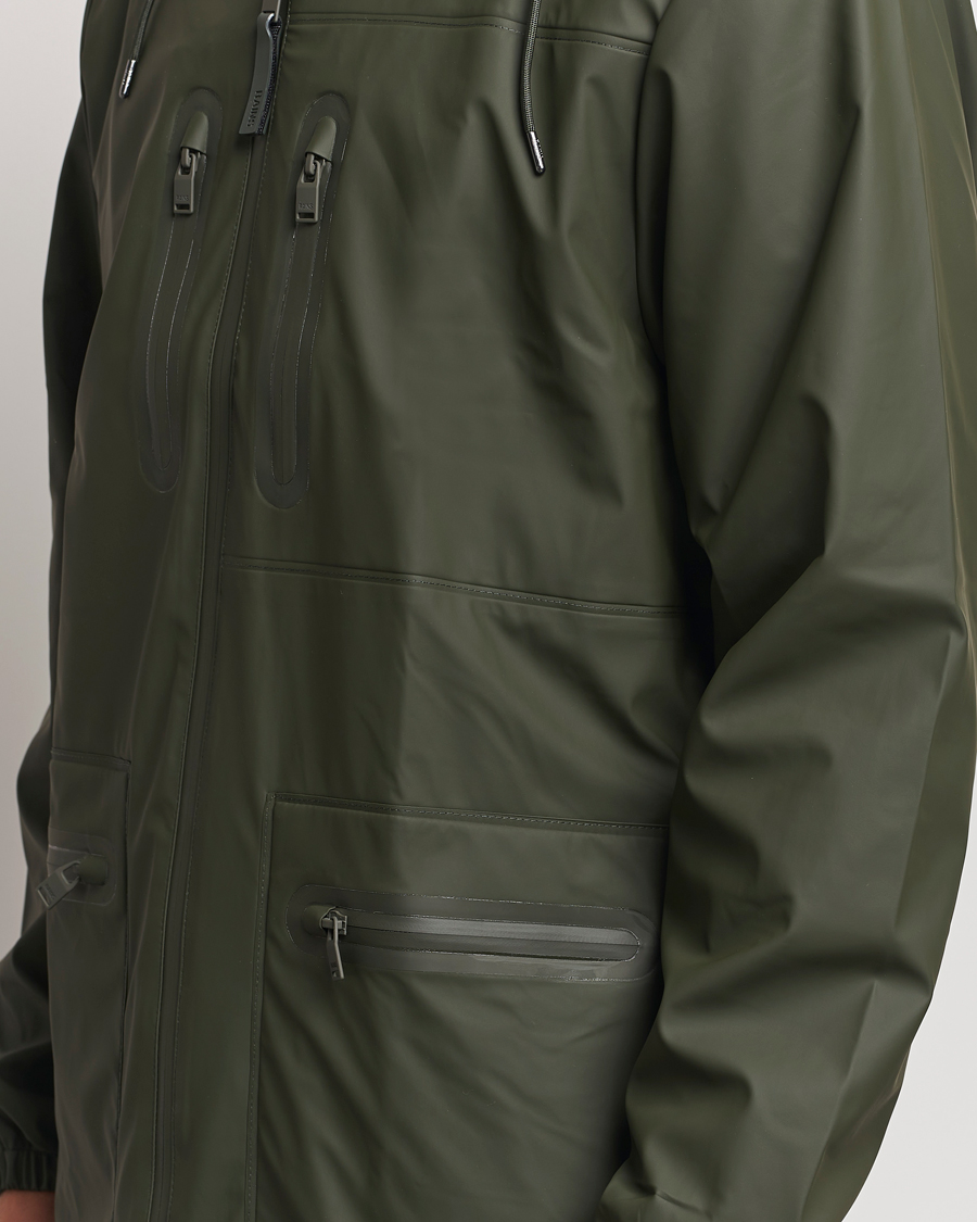 Uomini | Giacche | RAINS | Cargo Long Jacket Green