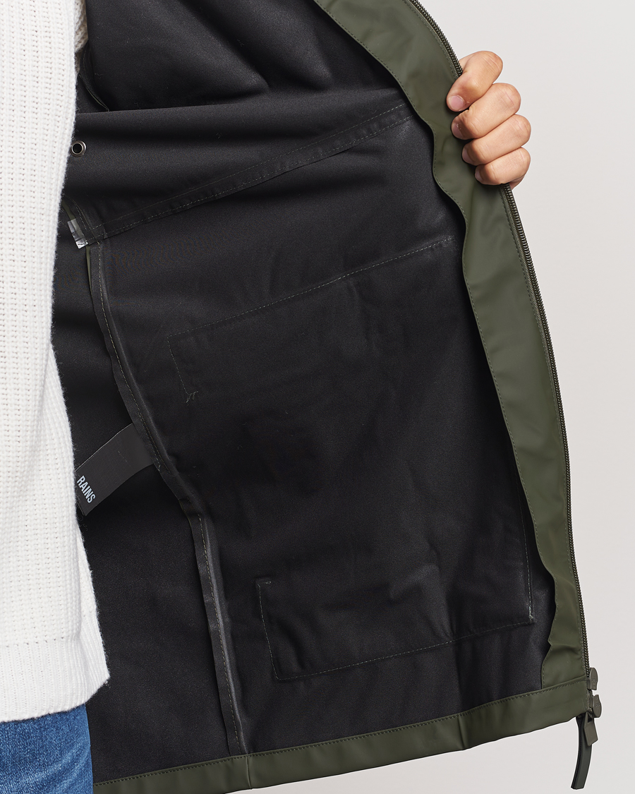 Uomini | Giacche | RAINS | Cargo Long Jacket Green
