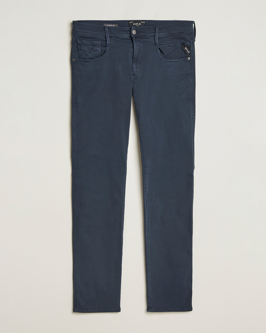 Uomini | Pantaloni | Replay | Anbass Hyperflex X.Lite 5-Pocket Pants Navy