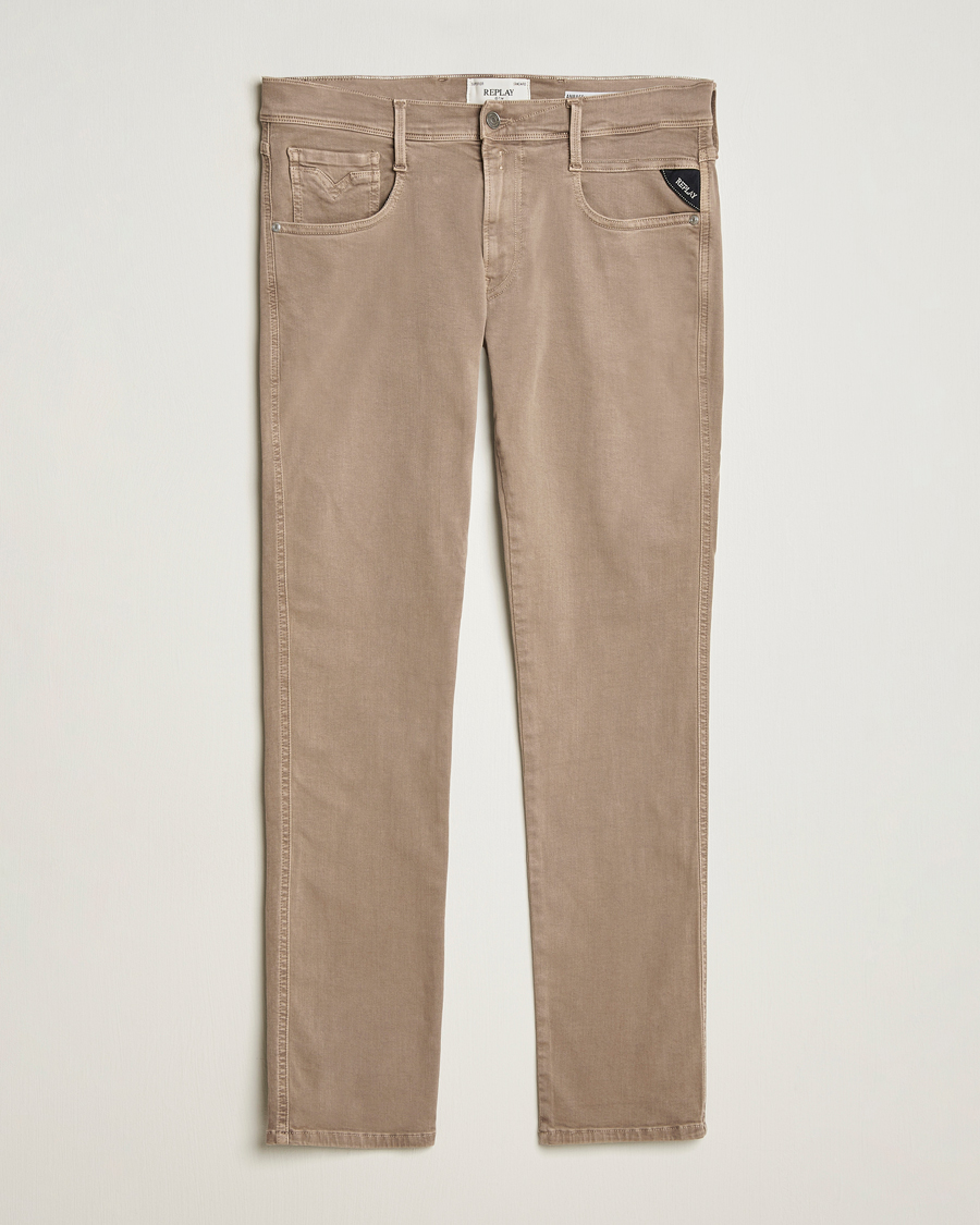 Uomini | Pantaloni | Replay | Anbass Hyperflex X.Lite 5-Pocket Pants Sand