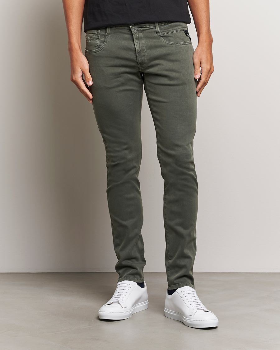 Uomini | Pantaloni | Replay | Anbass Hyperflex X.Lite 5-Pocket Pants Dark Green