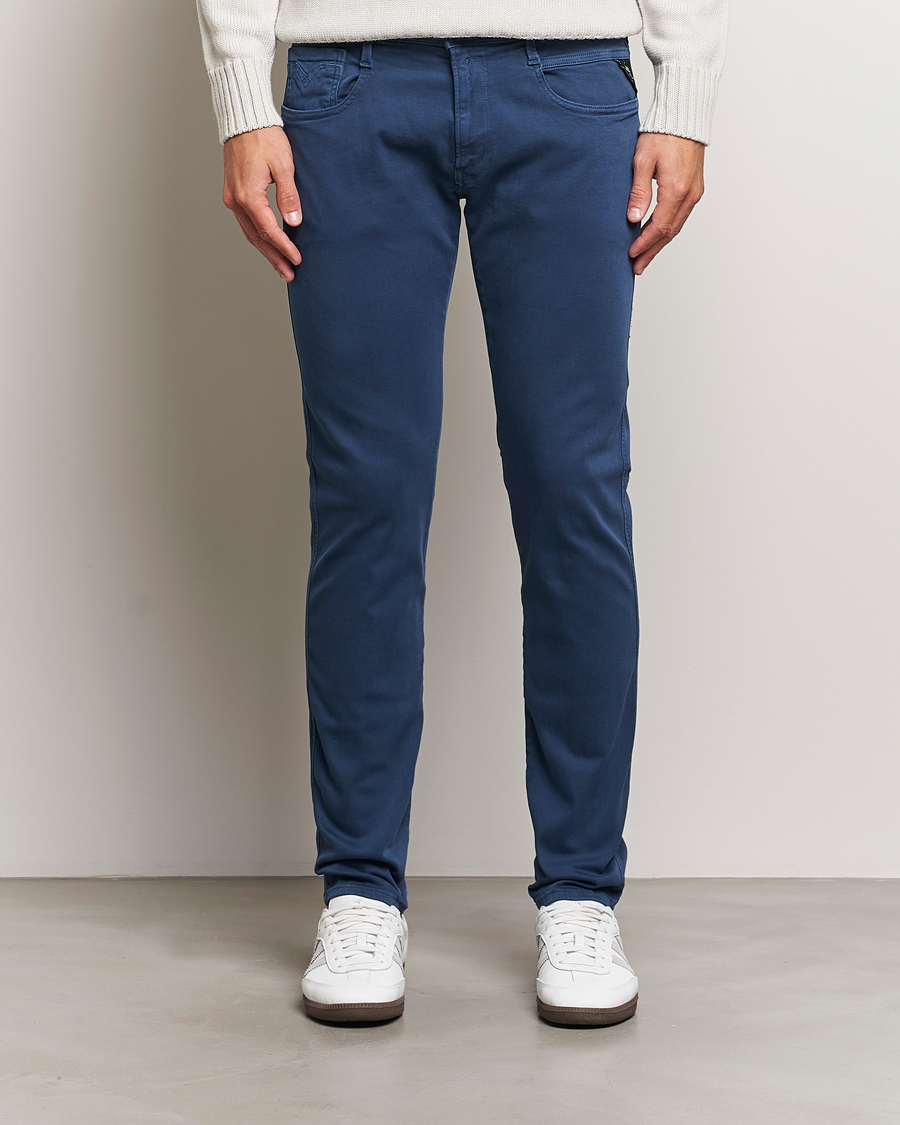 Uomini | Pantaloni | Replay | Anbass Hyperflex X.Lite 5-Pocket Pants Faded Blue