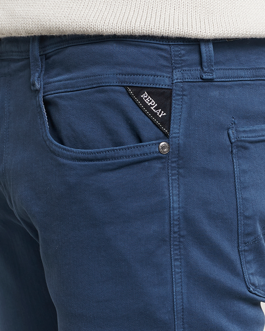 Uomini | Pantaloni | Replay | Anbass Hyperflex X.Lite 5-Pocket Pants Faded Blue