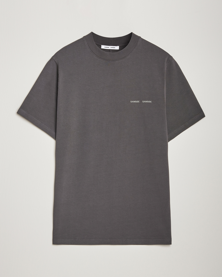 Uomini | T-shirt | Samsøe Samsøe | Norsbro Organic Cotton T-Shirt Volcanic Ash