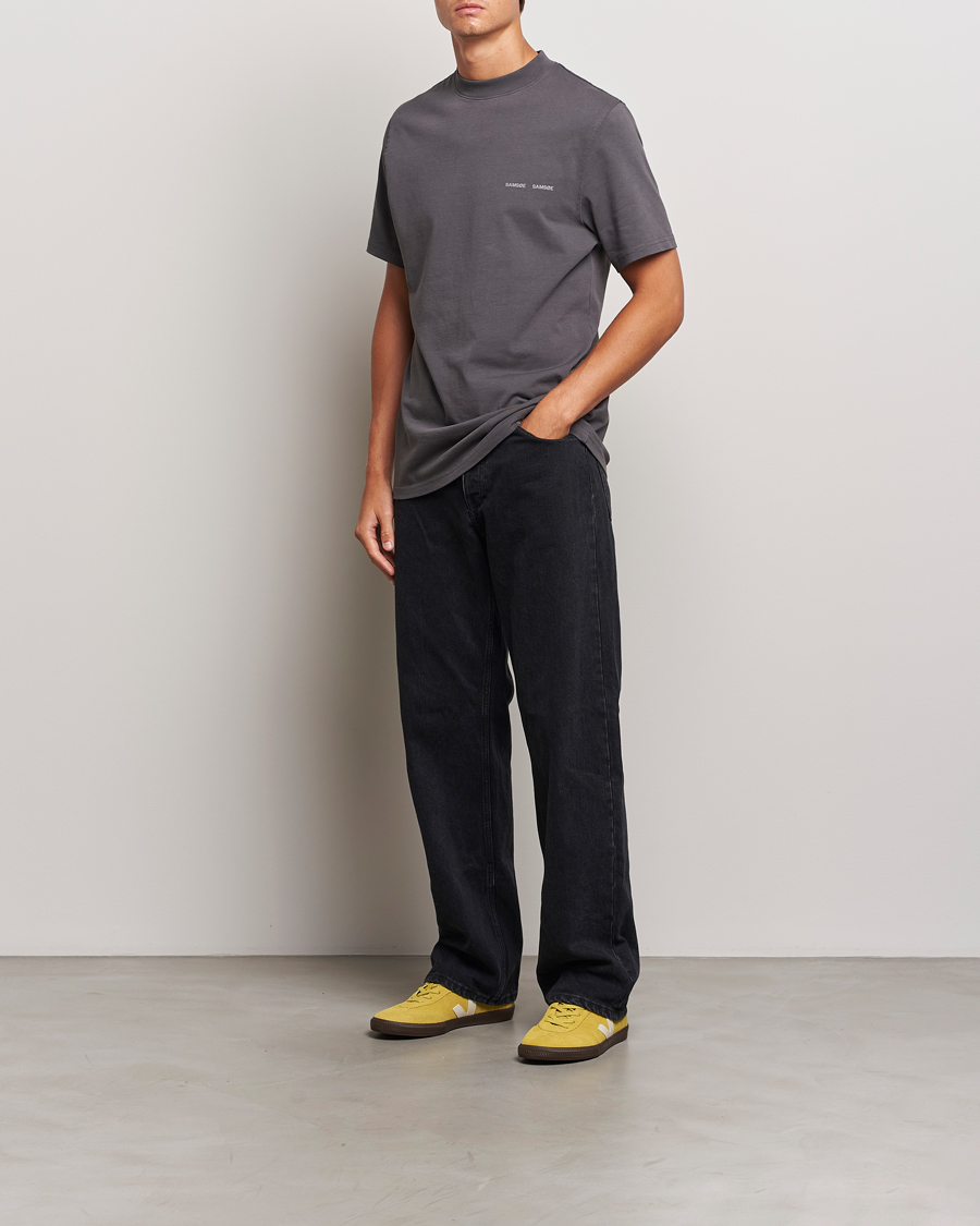 Uomini | T-shirt | Samsøe Samsøe | Norsbro Organic Cotton T-Shirt Volcanic Ash