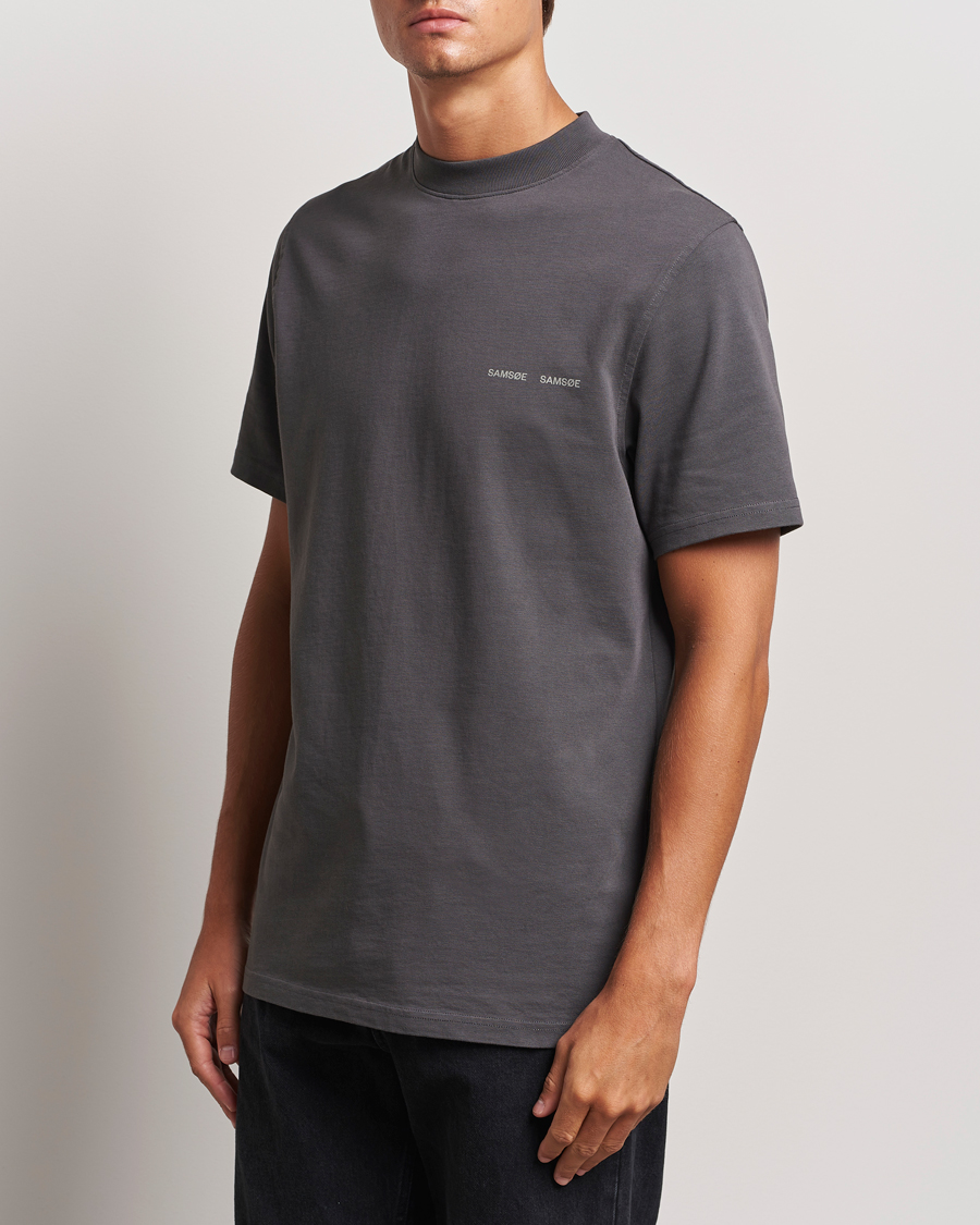 Uomini | T-shirt | Samsøe Samsøe | Norsbro Organic Cotton T-Shirt Volcanic Ash