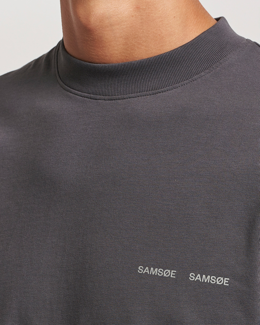 Uomini | T-shirt | Samsøe Samsøe | Norsbro Organic Cotton T-Shirt Volcanic Ash
