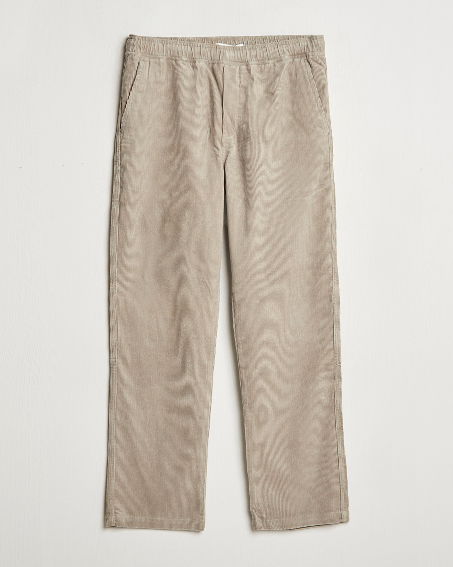 Uomini | Pantaloni | Samsøe Samsøe | Jabari Corduroy Drawstring Trousers Abbey Stone